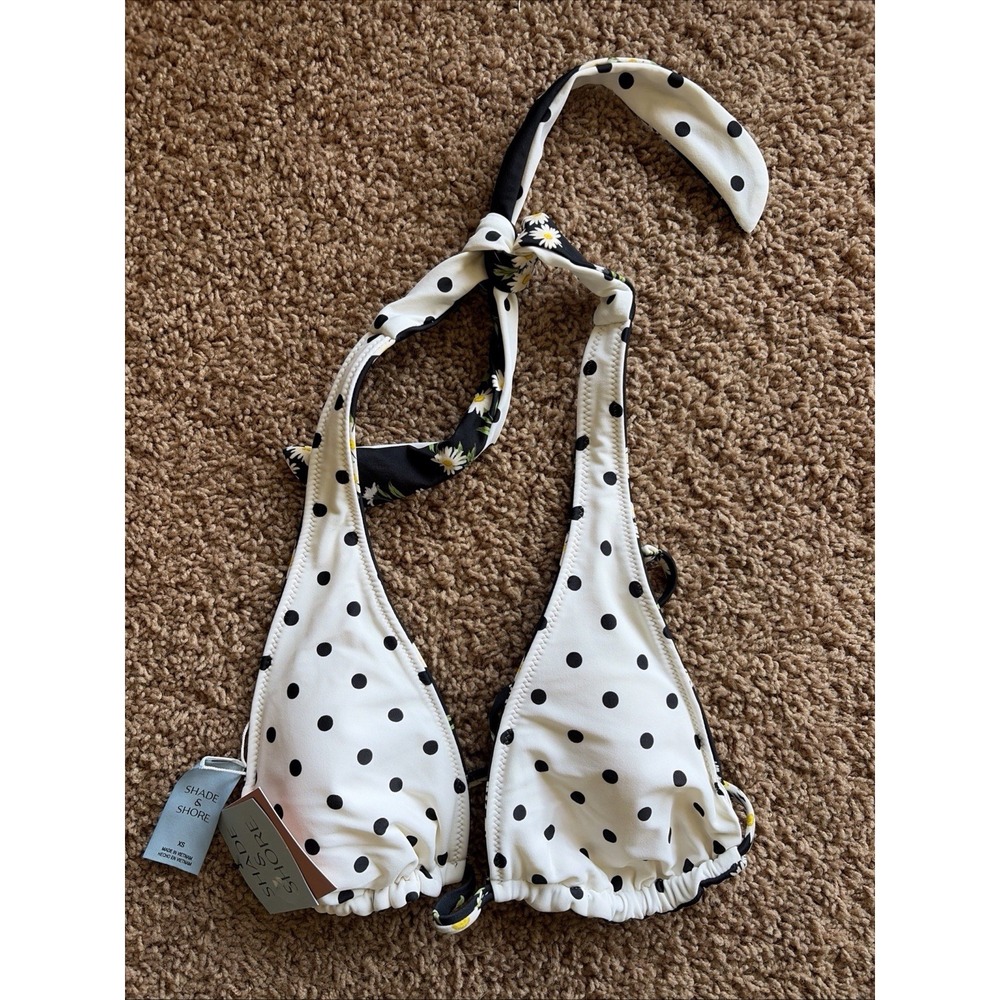 Shade & Shore Black Daisy Halter Bikini Top - Picture 5 of 9